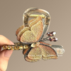Vintage Embroidered Butterfly Hair Claw