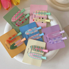 Spring Fruit Print No-Bend Hair Clips Cherry Grape Peach Side Barrettes