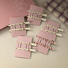 Cherry Bear Plaid No-Bend Hair Clips Sweet Side Barrettes Makeup Clips
