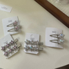 Star Rhinestone Hair Clips Pink Opal Star Side Barrettes Luxury Hair Pins