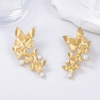 Vintage Luxury Pearl Butterfly Earrings