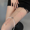 Minimalist Multi-Layer Pearl Chain Thigh Chain