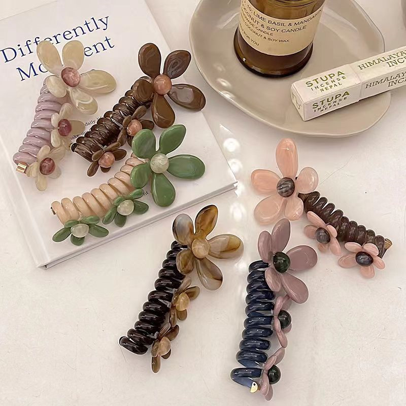 Pearl Flower Bubble Braided Hair Coil
