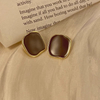 Irregular Square Stud Earrings, Luxury Minimalist Ear Jewelry for Women