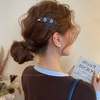 High-End Heart Color Block Hair Clip