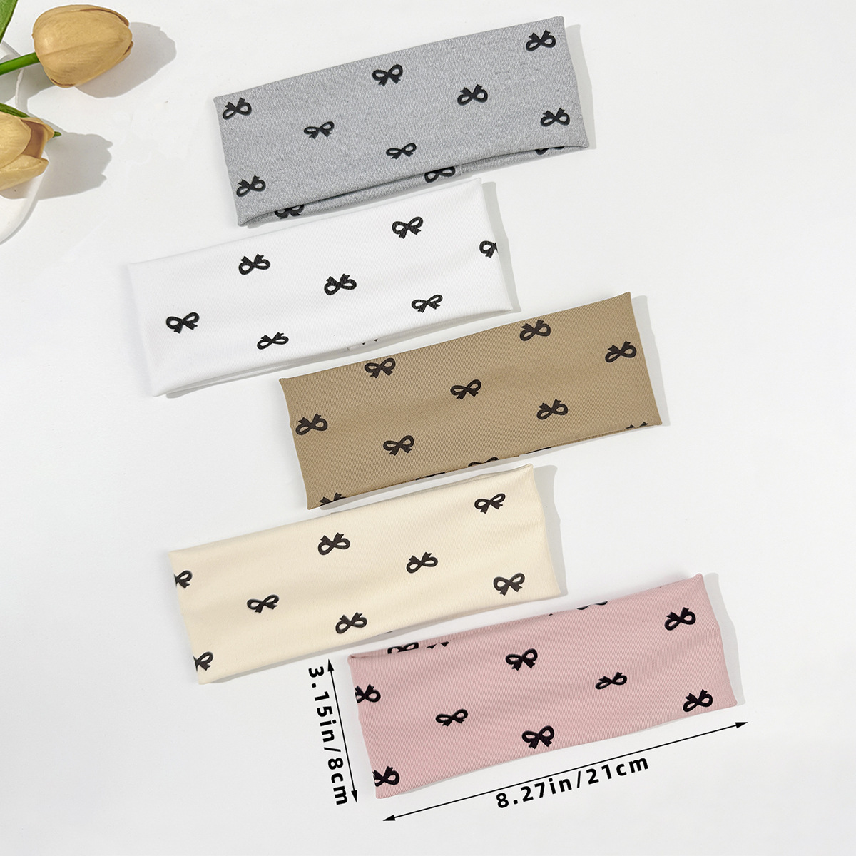 Daily Versatile Bow-print Elastic Hair Band