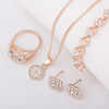 Luxury Rhinestone Geometric 4-Piece Jewelry Set