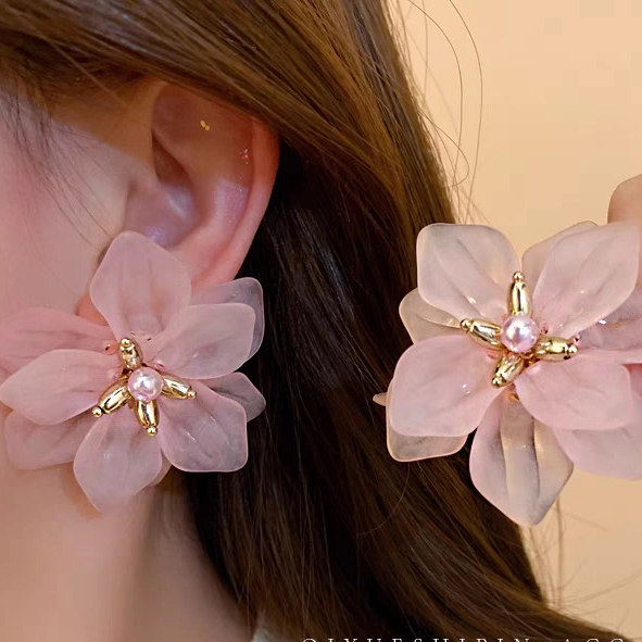 Super Fairy Flower Petal Geometric Earrings