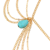 European Multi-Layer Turquoise Drop Head Chain for Women