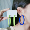 Matte C-Hoop Earrings for Women - Retro Oversized Open Hoop Earrings Lightweight Statement Jewelry