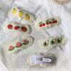 Cute Fruit Embroidered Lace Hair Clips for Women Girls
