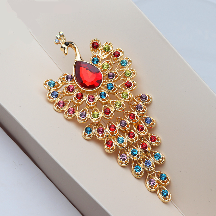 Vintage Peacock Brooch Pin