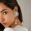 European & American 3D Ginkgo Flower Stud Earrings