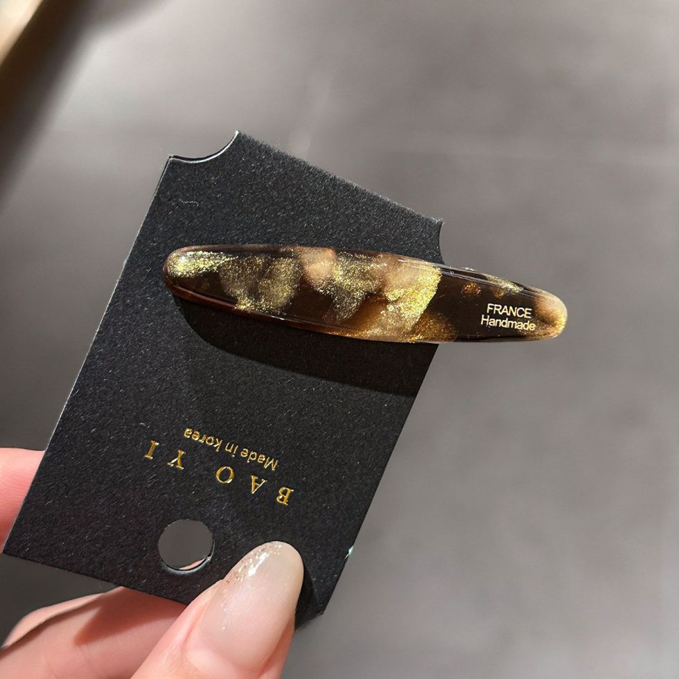 Korean Style Gold Foil Acetate Hair Clips