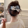 Spring Summer Color Block Bow Hair Claw Clip
