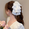 Elegant Chiffon Big Bow Banana Hair Clip