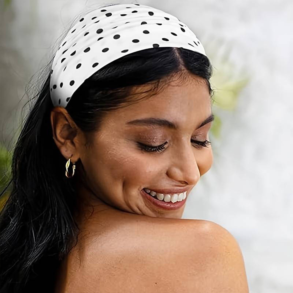 Polka Dot Yoga Elastic Hair Band