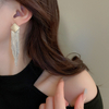 VNew Cross-Border Love Heart Tassel Earrings