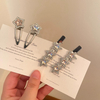 Star Rhinestone Hair Clips Pink Opal Star Side Barrettes Luxury Hair Pins