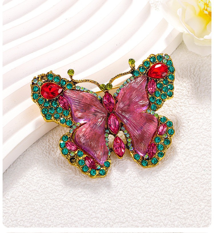 Vintage Colorful Butterfly Brooch
