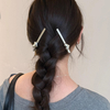 Silver 3D Heart Hair Clips Cool Side Barrettes Minimalist Hair Pins