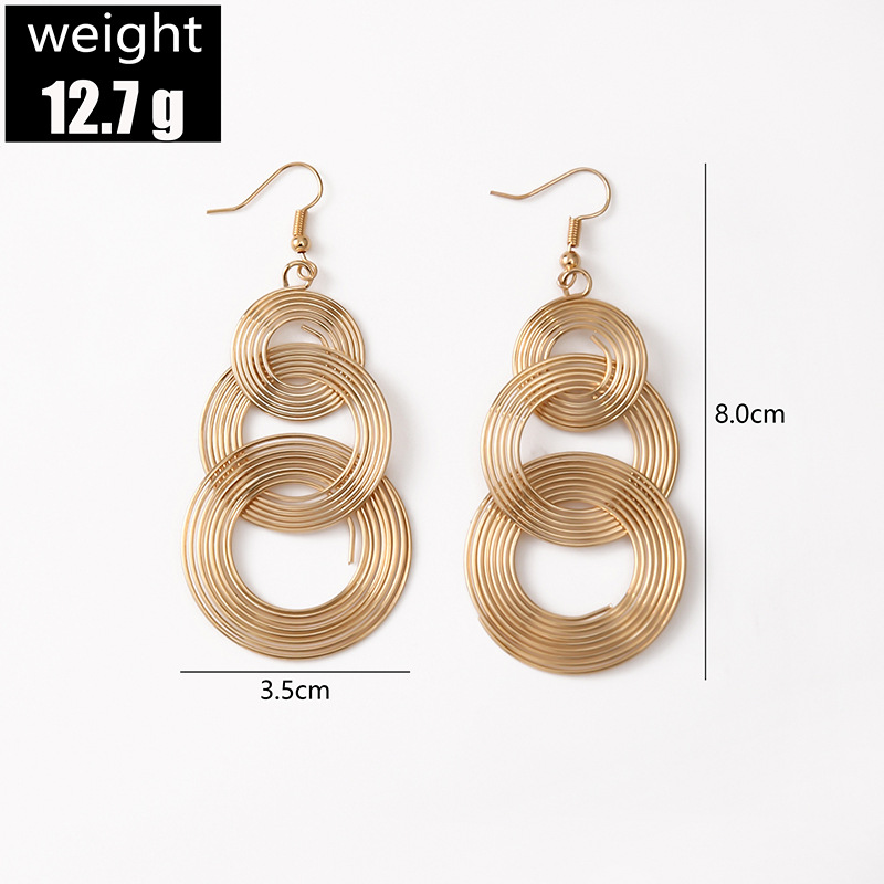 New Fashion Metal Multi-Layer Circle Earrings
