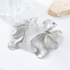 Vintage Double Layer Flower Leaf Tassel Earrings