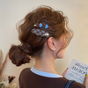 High-End Heart Color Block Hair Clip