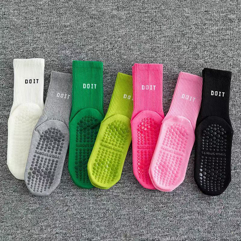 Women's Mid-Calf Fitness Yoga Socks for Floor Workout