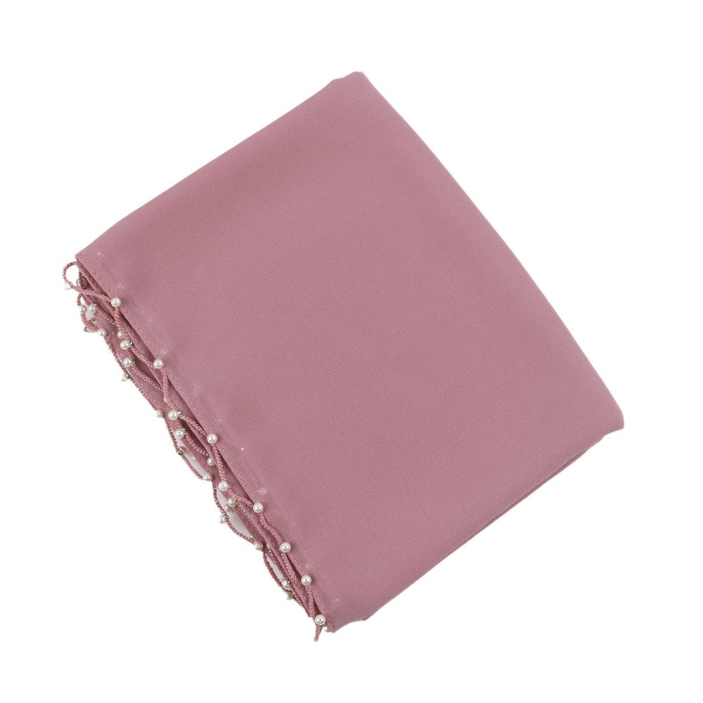 Modest Muslim Headscarf Luxury Pearl Embellished Soft Breathable Fabric Ideal for Daily & Formal Wear