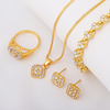 Luxury Rhinestone Geometric 4-Piece Jewelry Set