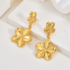 Tassel Flower Stainless Steel Earrings Luxury Earrings