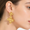 Tassel Flower Stainless Steel Earrings Luxury Earrings