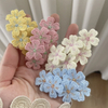 Sweet Pink Cherry Blossom Embroidered Hair Clips
