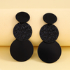 Creative Geometric Round Patch Earrings