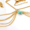 European Multi-Layer Turquoise Drop Head Chain for Women