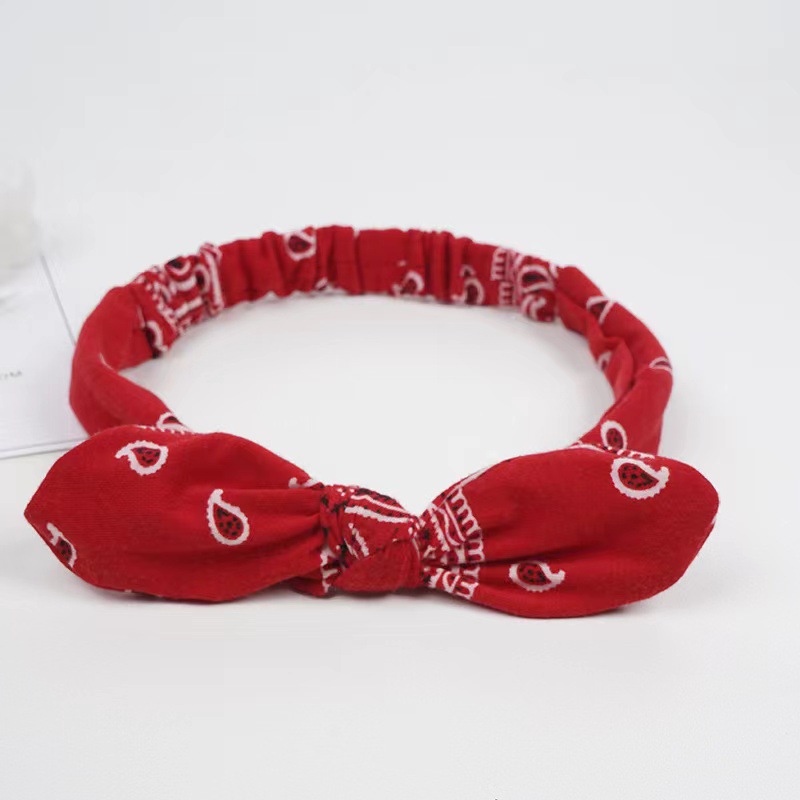 Boho Paisley Bow Headband Set | Elastic Bandana Hair Bands