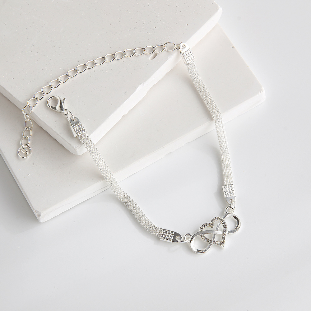 Infinity Heart Anklet for Women