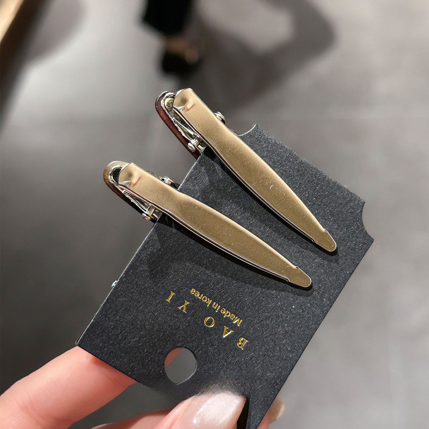 Korean Style Gold Foil Acetate Hair Clips