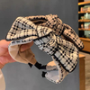 Korean Style Graffiti Bow Plaid Headband