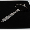 Long Tassel Bow Tie Rhinestone Necklace for Women