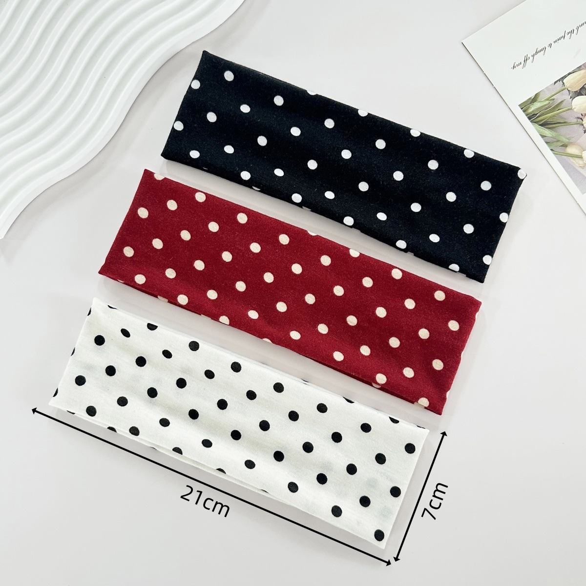 Polka Dot Yoga Elastic Hair Band