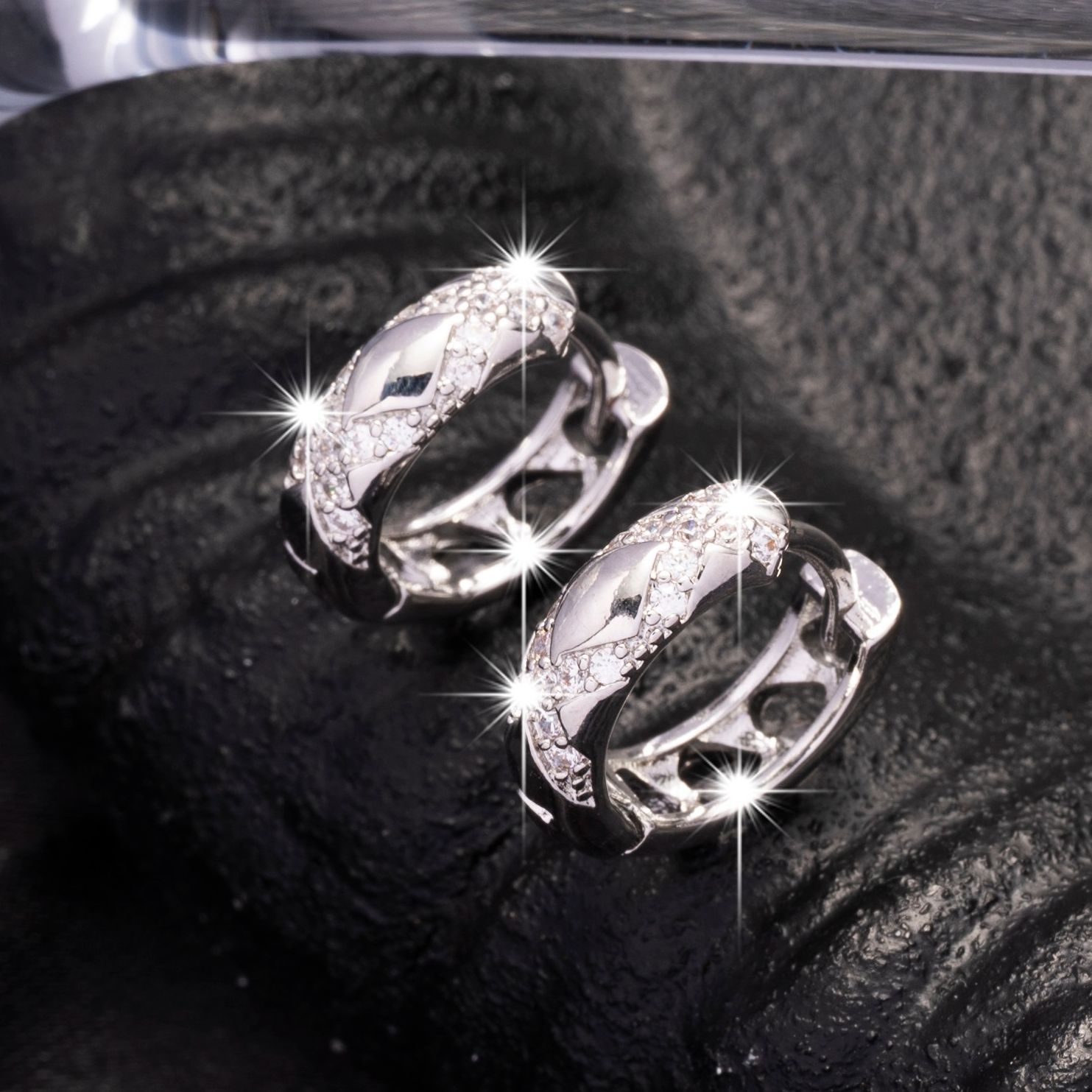 Vintage Cross Hoop Hollow-out Earrings