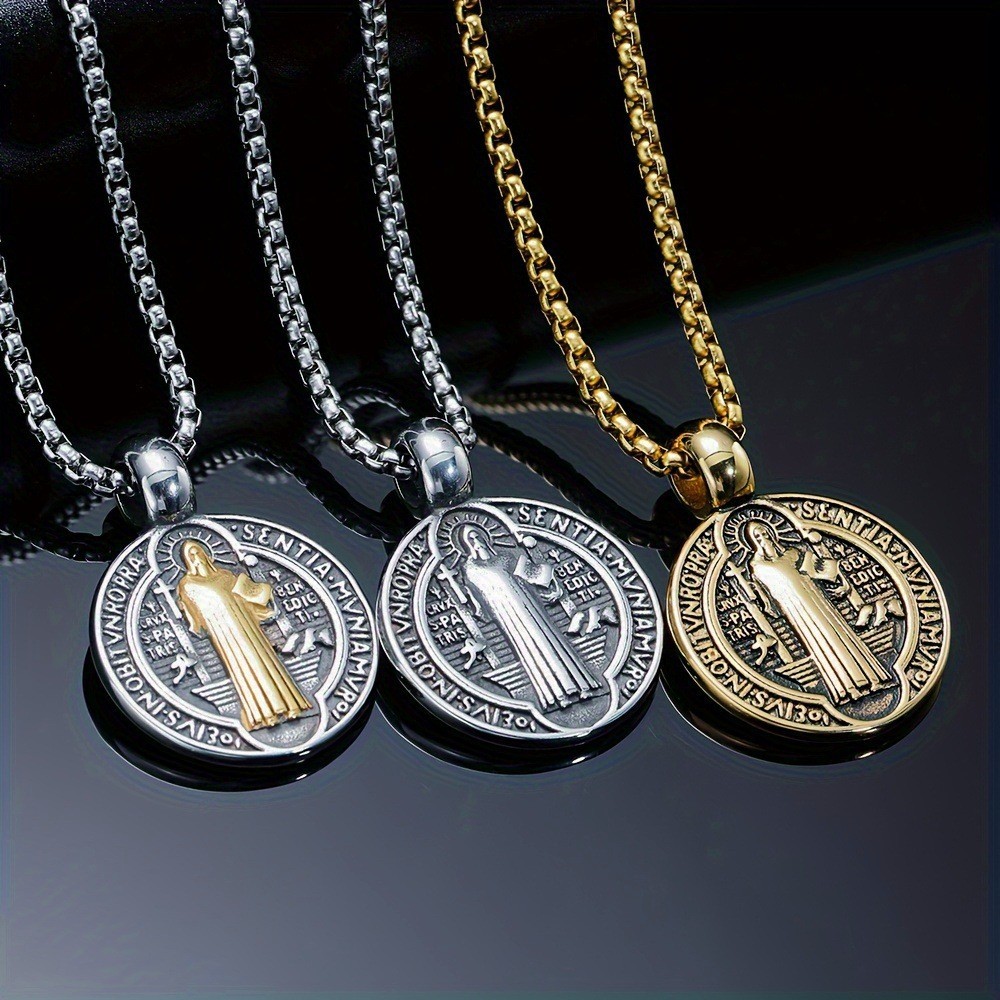 Vintage Portrait Pendant Necklace