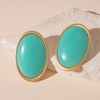 Vintage Resin Oval Stud Earrings