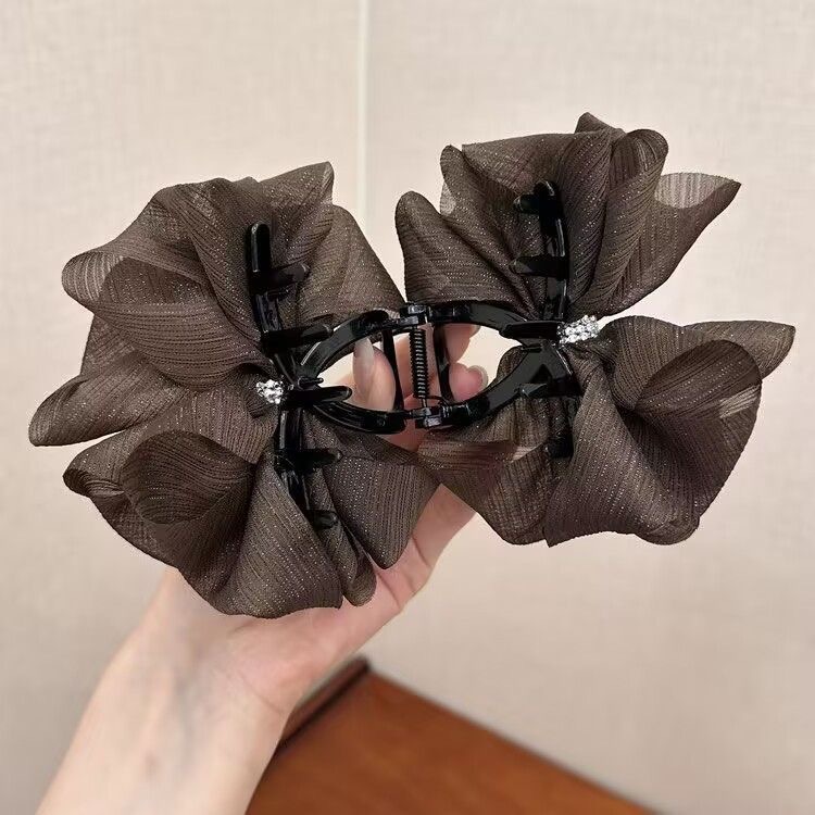 European and American Style Bowknot Hair Clip with Rhinestones