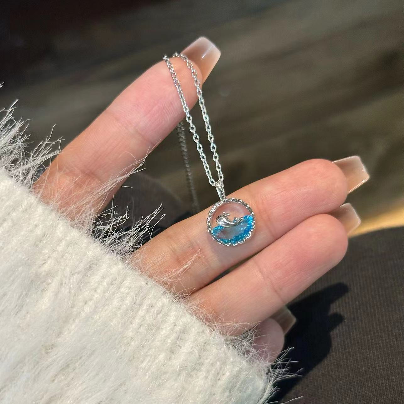 Whale & Ocean Series Clavicle Necklace for Women 
