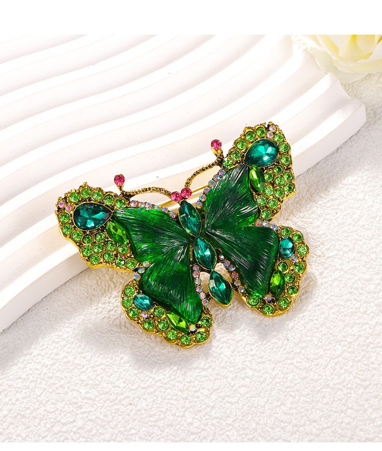 Vintage Colorful Butterfly Brooch