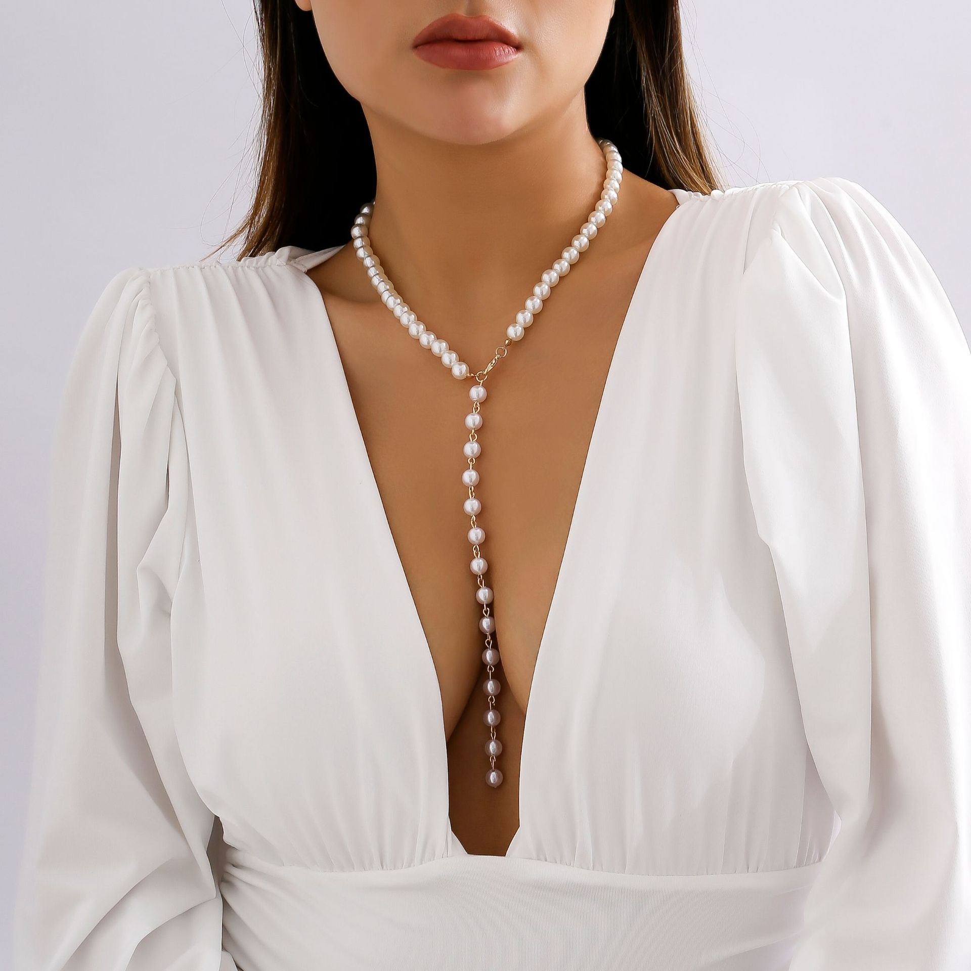 Vintage Beaded Long Tassel Necklace