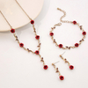 French Vintage Rose Jewelry Set